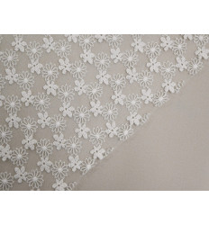 Tul Bordado Floral Pequeño | Suave y Delicado - 150 cm