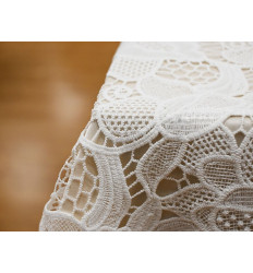 Guipur Blanco Nupcial Clásico | Alta Calidad