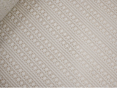 Guipur Blanco Nupcial Clásico | Geométricos