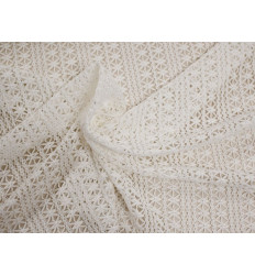 Guipur Blanco Nupcial Clásico | Geométricos