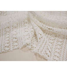 Guipur Blanco Nupcial Clásico | Geométricos