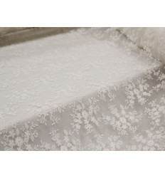 Tul Bordado de Novia Floral | Blonda en Ambos Orillos