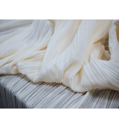 Georgette Plisado Blanco para Novia | 150 cm