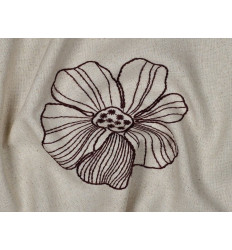 Lino Bordado Floral 70% Lino 30% Viscosa 300 g/m²