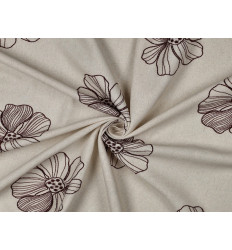 Lino Bordado Floral 70% Lino 30% Viscosa 300 g/m²