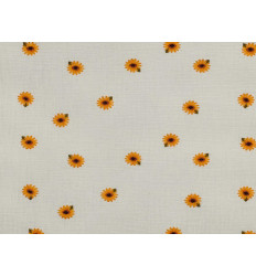 Muselina bordada flores algodón | Ligera y suave