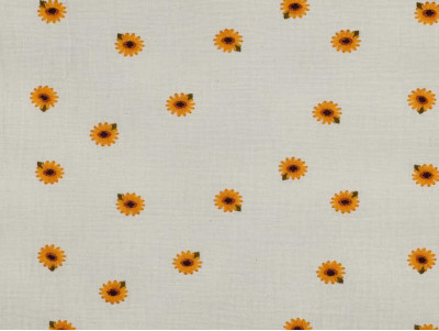 Muselina bordada flores algodón | Ligera y suave