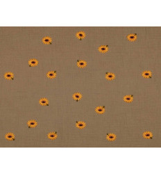 Muselina bordada flores algodón | Ligera y suave