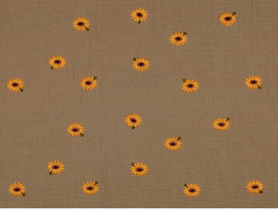 Muselina bordada flores algodón | Ligera y suave