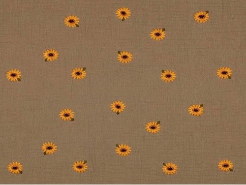 Muselina bordada flores algodón | Ligera y suave