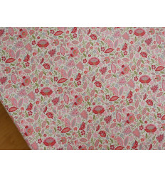 Voile Estampado de Flores Rojas | Ligero y Fresco
