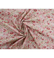 Voile Estampado de Flores Rojas | Ligero y Fresco