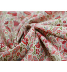Voile Estampado de Flores Rojas | Ligero y Fresco