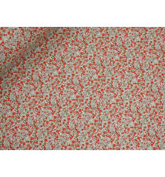 Popelín algodón floral Rojo150 cm – Suave y delicado