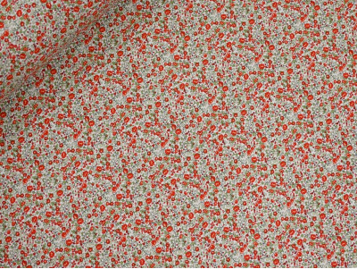 Popelín algodón floral Rojo150 cm – Suave y delicado