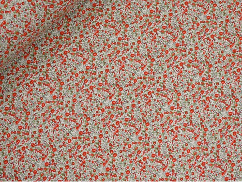 Popelín algodón floral Rojo150 cm – Suave y delicado