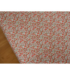 Popelín algodón floral Rojo150 cm – Suave y delicado