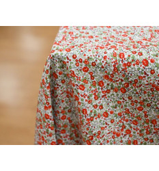 Popelín algodón floral Rojo150 cm – Suave y delicado
