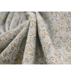 Popelín Floral Verde 100% Algodón | Suave y Delicado