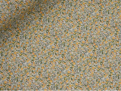 Popelín Floral Amarillo 100% Algodón | Suave y Delicado