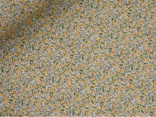 Popelín Floral Amarillo 100% Algodón | Suave y Delicado