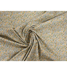 Popelín Floral Amarillo 100% Algodón | Suave y Delicado