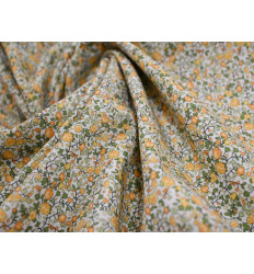 Popelín Floral Amarillo 100% Algodón | Suave y Delicado