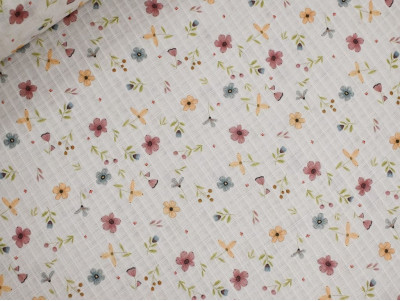 Muselina Estampada Romántica de Flores | Suave y Delicada