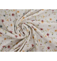 Muselina Estampada Romántica de Flores | Suave y Delicada