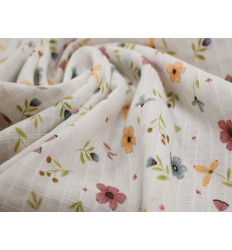 Muselina Estampada Romántica de Flores | Suave y Delicada