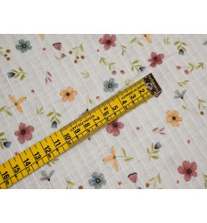 Muselina Estampada Romántica de Flores | Suave y Delicada