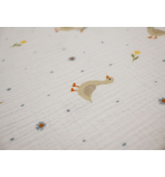 Muselina algodón patitos | Doble gasa infantil suave