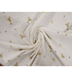 Muselina algodón patitos | Doble gasa infantil suave