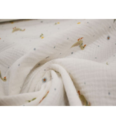 Muselina algodón patitos | Doble gasa infantil suave