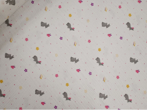 Muselina algodón conejitos | Doble gasa infantil suave