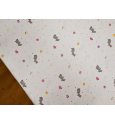 Muselina algodón conejitos | Doble gasa infantil suave