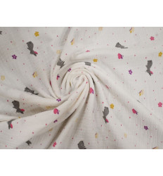 Muselina algodón conejitos | Doble gasa infantil suave