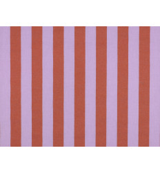 Algodón De Rayas Tejidas Teja y Lila – Ligera 135 Gr/m²