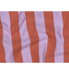 Algodón De Rayas Tejidas Teja y Lila – Ligera 135 Gr/m²