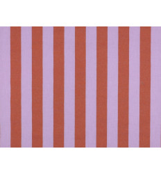 Algodón De Rayas Tejidas Teja y Lila – Ligera 135 Gr/m²