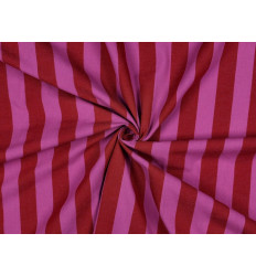 Algodón rayas rojo/rosa 135g | Loneta ligera tendencia