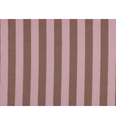 Algodón rayas rosa/marrón 135g | Loneta ligera