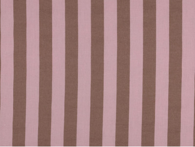 Algodón rayas rosa/marrón 135g | Loneta ligera