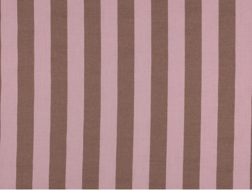 Algodón rayas rosa/marrón 135g | Loneta ligera