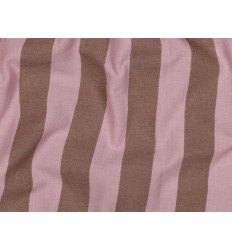 Algodón rayas rosa/marrón 135g | Loneta ligera