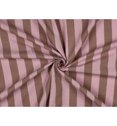 Algodón rayas rosa/marrón 135g | Loneta ligera