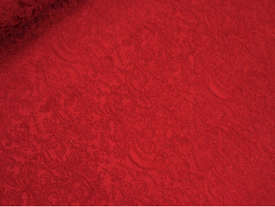 Brocado Cereza con Relieve y Cuerpo Estructurado | Ideal Para Confección