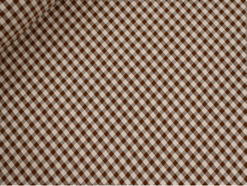 Vichy seersucker marrón rosa | Tela verano 150 cm