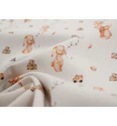 Piqué Canutillo Bebé Algodón 100% | Estampado conejitos