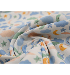 Piqué bebé lunas estrellas algodón 150 gr | Canutillo